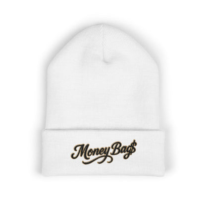 Money Bags Embroidered Beanie - Classic Cuffed Knit Hat