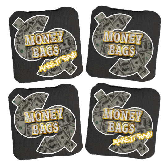 Make It Rain Dollar Sign Design Cornhole Bags
