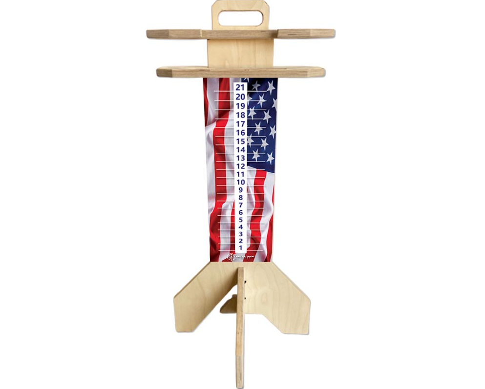 Wavy Flag Cornhole Score Tower