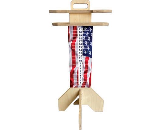 Wavy Flag Cornhole Score Tower